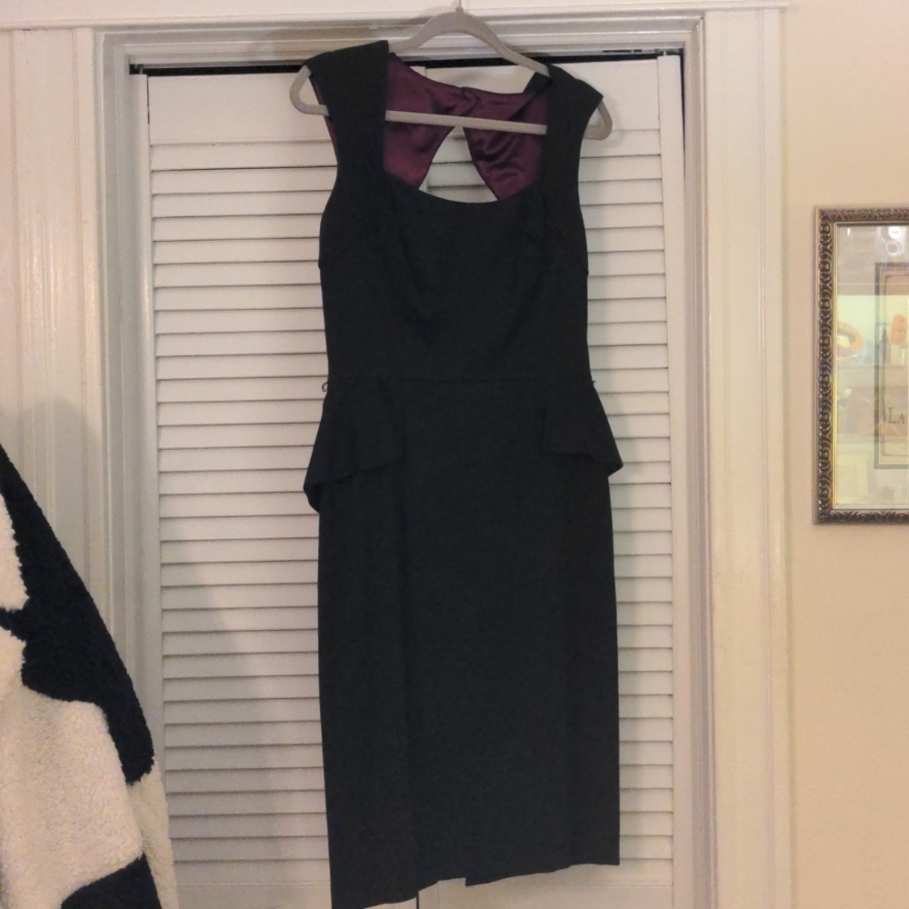 WHBM Retro Chic Peplum Sheath Dress